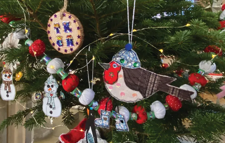 A decorated tree at the Christmas Tree Festival