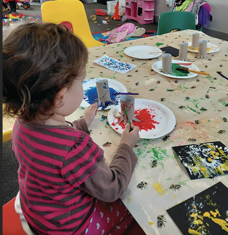 Painting activity at the Clay Farm Centre
