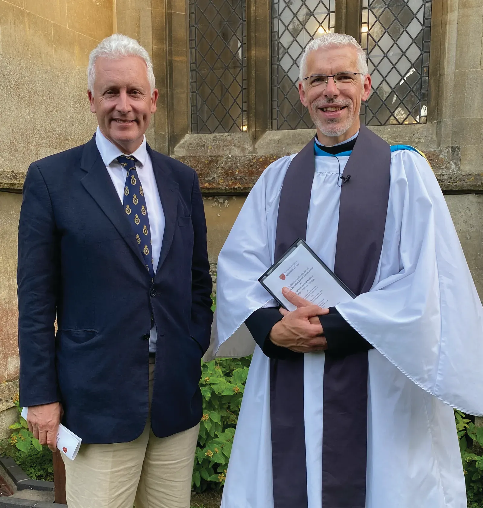 The Revd Barnabas Leeke in vestments